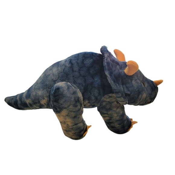 2 Walmart Dinosaurs Plush Stuffed Animal T-Rex Triceratops READ - Picture 3 of 9